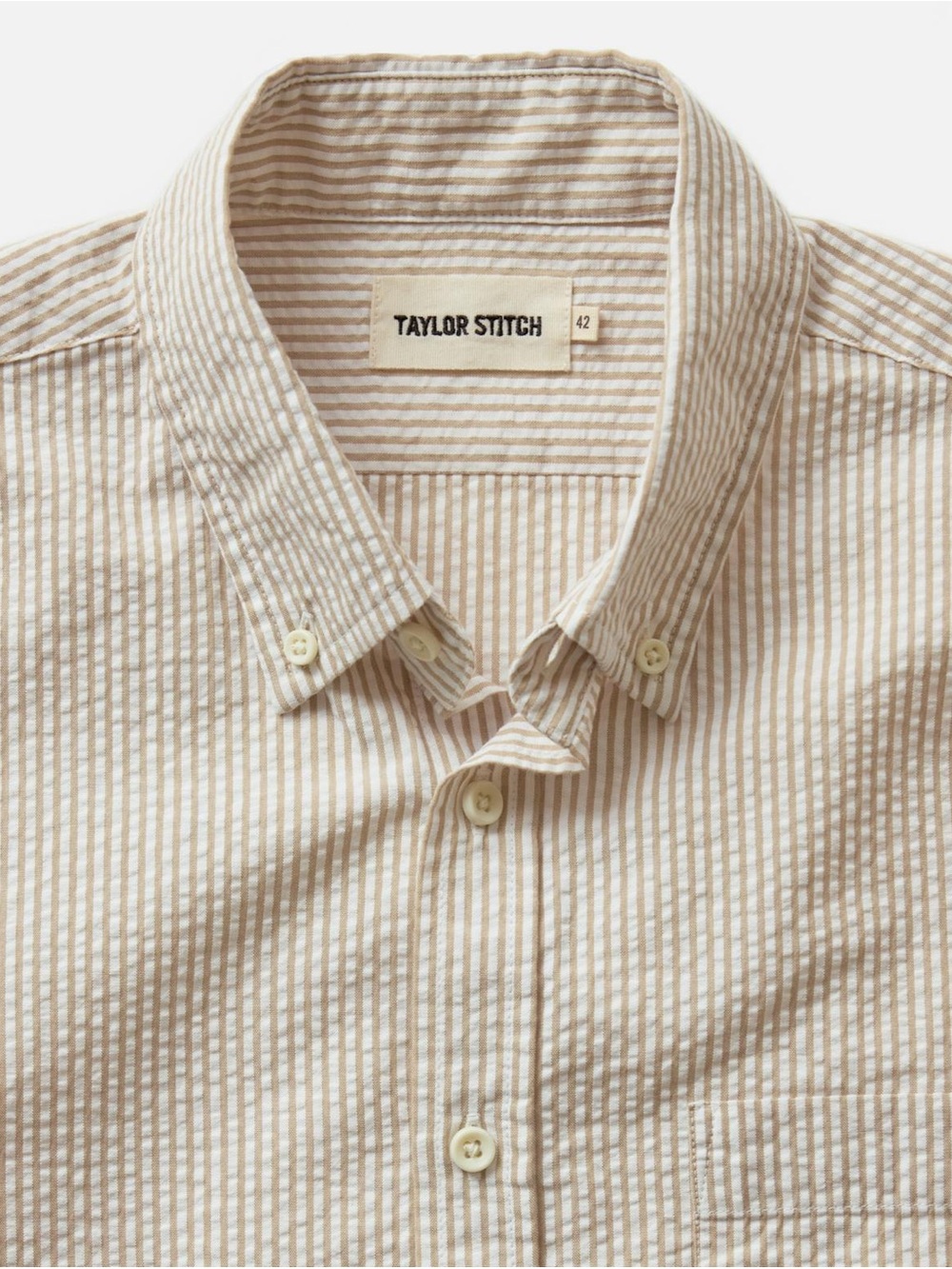 NWT - Taylor Stitch The Jack Seersucker Shirt - 42 Large. NEVER WORN!